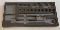 New Empty Halfords Advanced 26 Piece 1/2" Drive Socket Set Modular Foam Tray