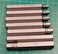 New Halfords Advanced Long Reach (75mm) Hex Bits 10mm Shank H4 - H12 / 4 - 12mm