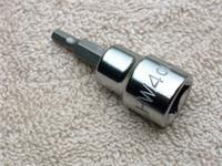 HALFORDS ADVANCED 4mm HEX / ALLEN SOCKET, 3/8" DRIVE, NEW