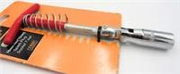 spark plug socket t-bar 16mm hex (10mm) red silver steel refh