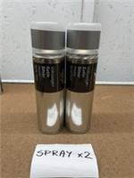 VOLKSWAGEN SATIN SILVER METALLIC SPRAY PAINT 300ML CANS HALFORDS X2