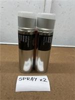 VOLKSWAGEN WHITE SILVER METALLIC PAINT 300ML HALFORDS X2