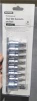 Halfords Professional Star Bit Sockets On Rail 3/8 Drive