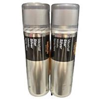 VAUXHALL STAR SILVER METALLIC SPRAY PAINT 300ML CANS HALFORDS x2
