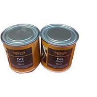 TYRE PAINT BLACK 250ML HALFORDS x2