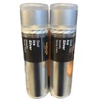 SEAT ICE SILVER METALLIC SPRAY PAINT 300ML HALFORDS CANS x2