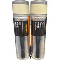 KIA CLEAR WHITE SPRAY PAINT 300ML HALFORDS X2