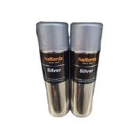 SILVER PROTECTIVE COATING SPRAY PAINT 500ML HALFORDS X 2