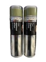 2 x FORD HIGHLAND GREEN SPRAY PAINT 300ML HALFORDS CANS