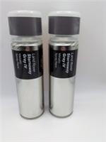 2 x Halfords Land Rover Stornoway Grey IV Metallic Spray Paint Aerosol Cans New