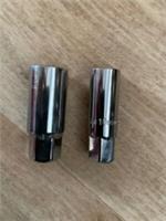 Genuine Halfords 3/8" Drive Spark Plug Sockets 10mm and 14mm