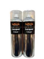 CLEAR LACQUER PROTECTIVE GLOSS 500ML HALFORDS CANS X2