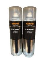 CLEAR LACQUER PROTECTIVE GLOSS 300ML HALFORDS CANS X2