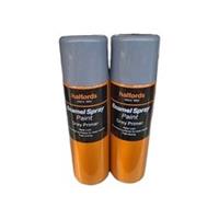 ENAMEL SPRAY PAINT GREY PRIMER 300ML HALFORDS X 2