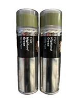 2x FORD HIGHLAND GREEN SPRAY PAINT 300ML HALFORDS CANS