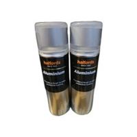ALUMINIUM SPRAY PAINT 300ML CANS HALFORDS X 2