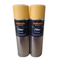 FILLER PRIMER SPRAY CAN 500ML HALFORDS X2