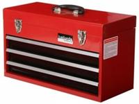 HALFORDS 3 DRAWER METAL PORTABLE TOOL CHEST CAR/BIKE STORAGE BOX