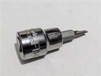 Halfords Advanced 3/8 Drive Socket Adapter Bit FD4 4mm Flat Slot Screwdriver