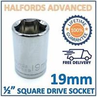Halfords Advanced 19mm 1/2" Square Drive 6 Point Socket -New- Lifetime Guarantee