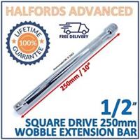 Halfords Advanced 1/2in Square Drive Wobble Extension Bar 250mm / 10" - Free P&P