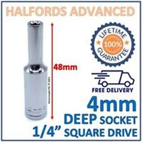 Halfords Advanced 4mm 1/4" Square Drive 6 Point Deep Socket -Lifetime Guarantee