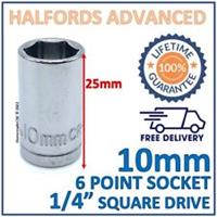 Halfords Advanced 10mm 1/4" Square Drive 6 Point Socket - Lifetime Guarantee