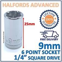 Halfords Advanced 9mm 1/4" Square Drive 6 Point Socket - Lifetime Guarantee