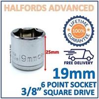 Halfords Advanced 19mm 3/8" Square Drive 6 Point Socket -New- Lifetime Guarantee