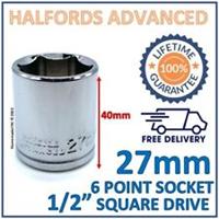 Halfords Advanced 27mm 1/2" Square Drive 6 Point Socket -New- Lifetime Guarantee