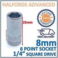 Halfords Advanced 8mm 1/4" Square Drive 6 Point Socket - Lifetime Guarantee