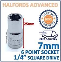 Halfords Advanced 7mm 1/4" Square Drive 6 Point Socket - Lifetime Guarantee