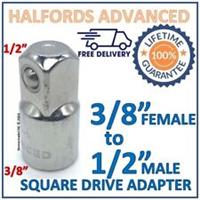 Halfords Advanced 3/8" Female to 1/2" Male Square Drive Adapter - New - Free P&P