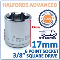 Halfords Advanced 17mm 3/8" Square Drive 6 Point Socket -New- Lifetime Guarantee