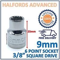 Halfords Advanced 9mm 3/8" Square Drive 6 Point Socket -New- Lifetime Guarantee