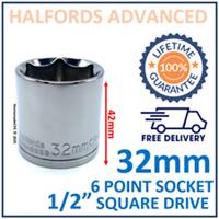 Halfords Advanced 32mm 1/2" Square Drive 6 Point Socket -New- Lifetime Guarantee