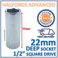 Halfords Advanced 22mm 1/2" Square Drive 6 Point Deep Socket -Lifetime Guarantee