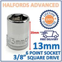 Halfords Advanced 13mm 3/8" Square Drive 6 Point Socket -New- Lifetime Guarantee