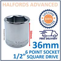 Halfords Advanced 36mm 1/2" Square Drive 6 Point Socket -New- Lifetime Guarantee