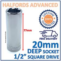 Halfords Advanced 20mm 1/2" Square Drive 6 Point Deep Socket -Lifetime Guarantee