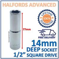 Halfords Advanced 14mm 1/2" Square Drive 6 Point Deep Socket -Lifetime Guarantee