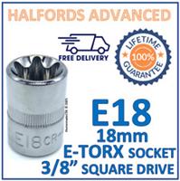 Halfords Advanced 3/8" Drive E18 E-Torx Socket - Free P&P - Lifetime Guarantee