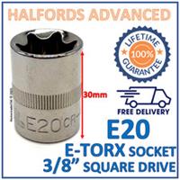 Halfords Advanced 3/8" Drive E20 E-Torx Socket - Free P&P - Lifetime Guarantee