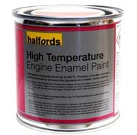 2 X HALFORDS HIGH TEMPERATURE ENGINE ENAMEL PAINT RED X 250ml