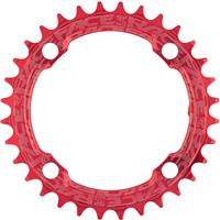 Race Face 1X Narrow Wide Single Chainring 104 Bcd, 38T, Red