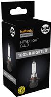 Halfords Advanced +100% Brighter Hb4 9006 Headlight Bulb