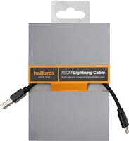 Halfords 15Cm Lightning Cable Black