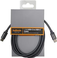 Halfords Cable C-C 1.2M - Charcoal