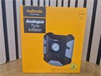 Halfords Analogue Tyre Inflator 12V Air Compressor Pump Car Van 370563 Open Box