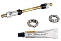 Halfords 9.5Mm X 175Mm Axle With Bearings And Grease - Chrome